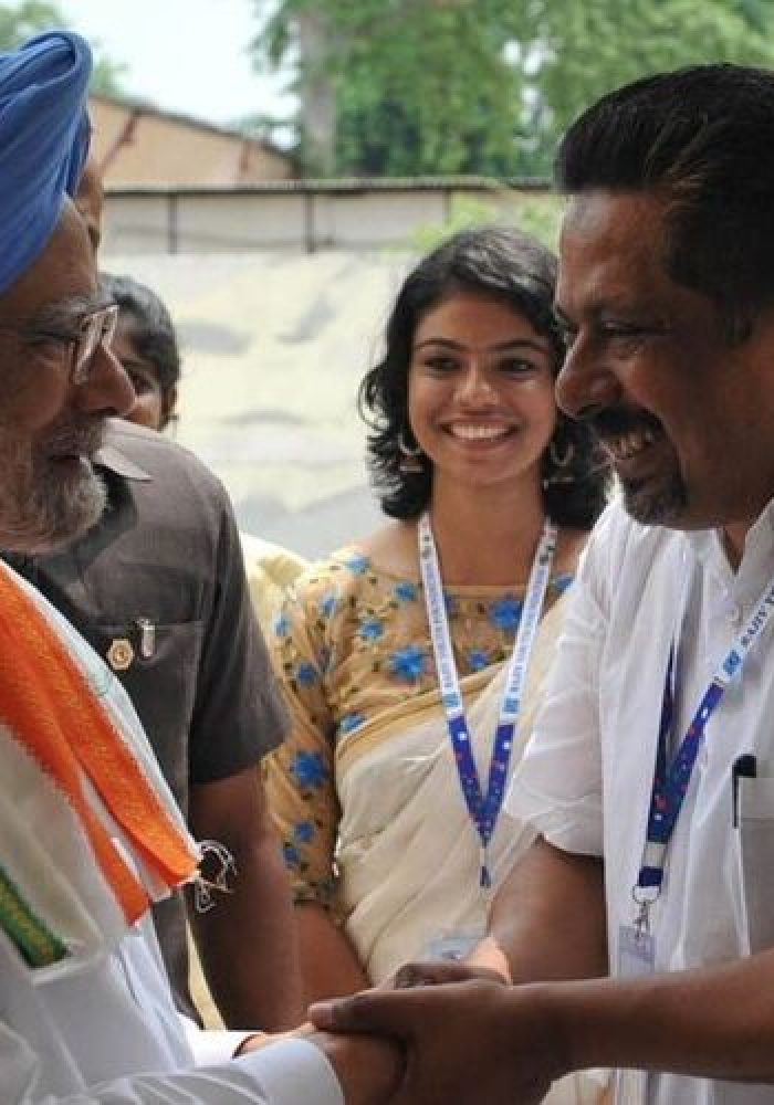 With Manmohan Singh